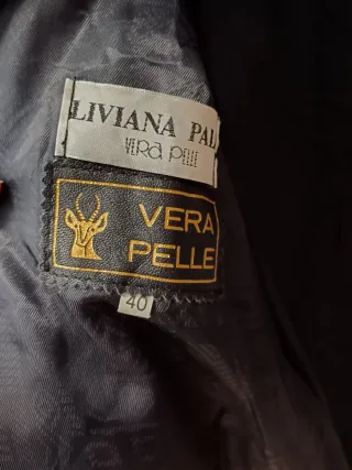 Chaquetón vintage piel negro