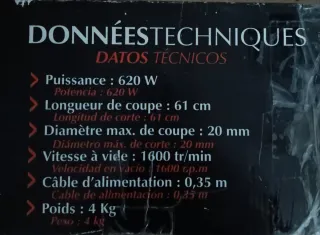 Cortasetos Roster 620W 61cm