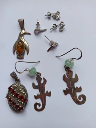 Lote Plata 925: Collares y Pendientes*