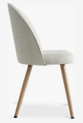 Silla comedor tapizada beige