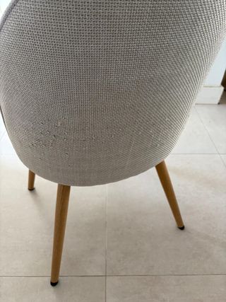 Silla comedor tapizada beige