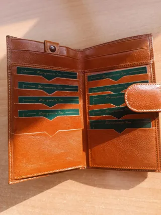 Cartera Billetera Marrón Cuero