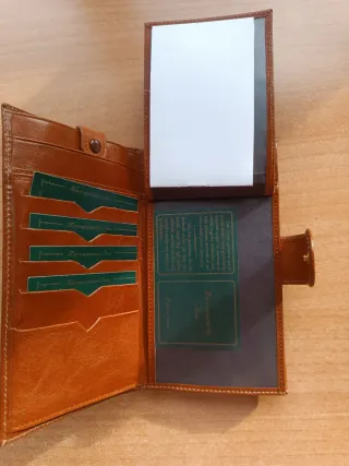 Cartera Billetera Marrón Cuero