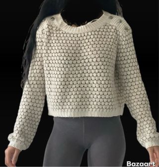 Maglione corto bianco