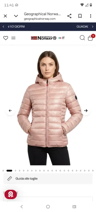 Piumino GeoNorway donna rosa taglia XL