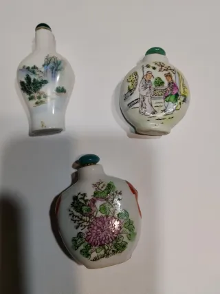 Lote 3 Perfumeros Chinos Porcelana
