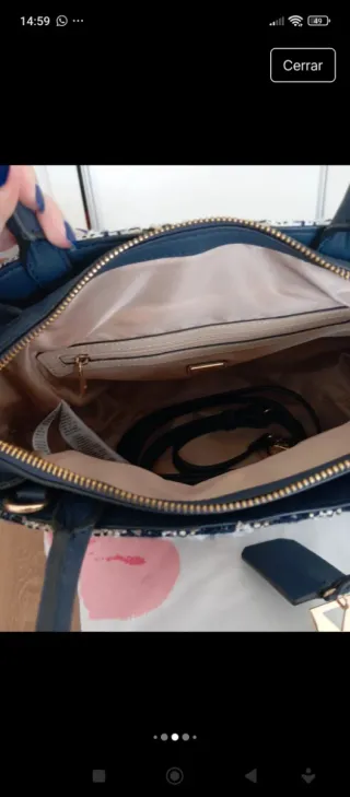 Bolso Guess azul y multicolor