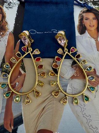 Pendientes Oscar de la Renta Multicolor