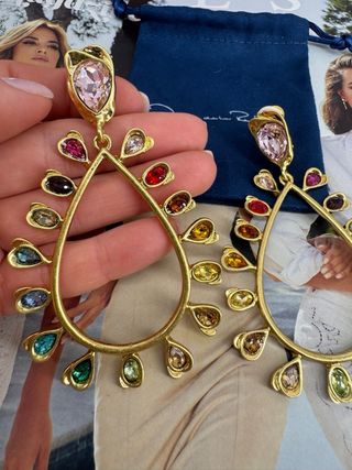 Pendientes Oscar de la Renta Multicolor