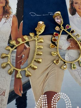 Pendientes Oscar de la Renta Multicolor