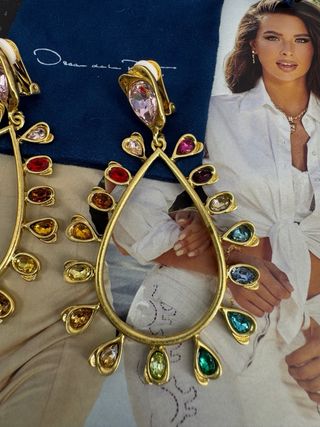 Pendientes Oscar de la Renta Multicolor