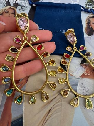 Pendientes Oscar de la Renta Multicolor