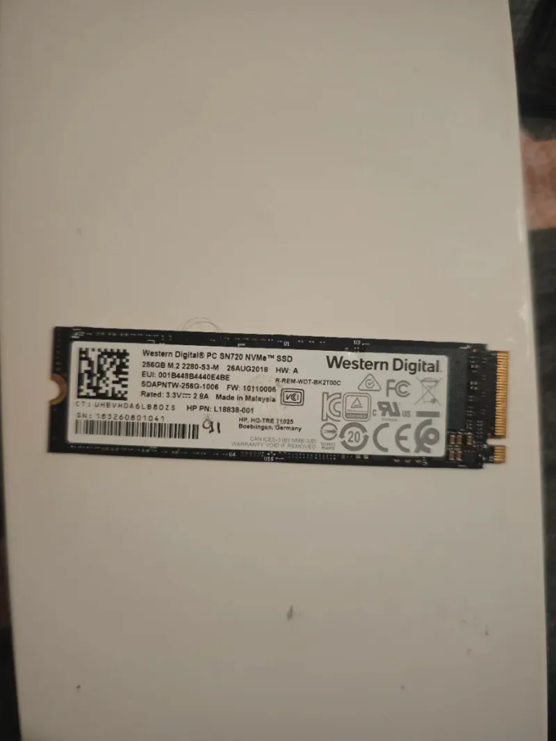 SSD WD 256GB NVMe M.2 SN720
