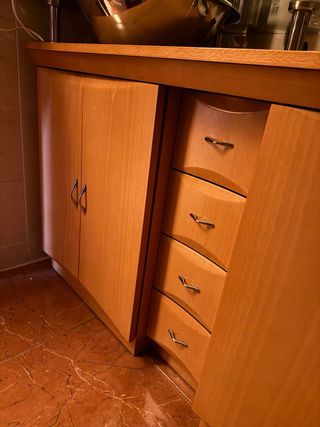 Mueble de baño madera y cristal en muy bueb estado