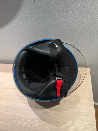 Casco Moto Negro con Visera