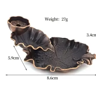 Bruciatore Incenso Foglia + 15 Coni Profumati