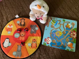 Juegos infantiles: diana y laberinto