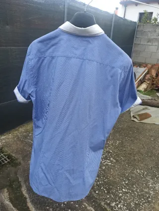 Camicia Zara uomo righe blu e bianche