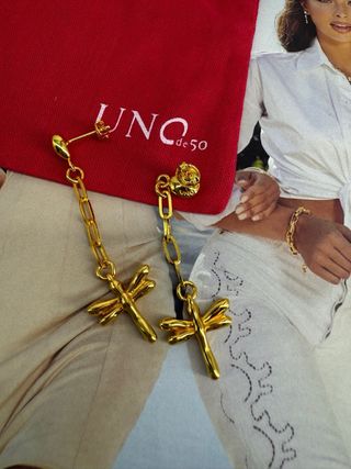 Pendientes UNO de 50 libélula dorados