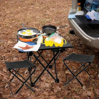 Mesa y 2 Sillas Plegables Camping