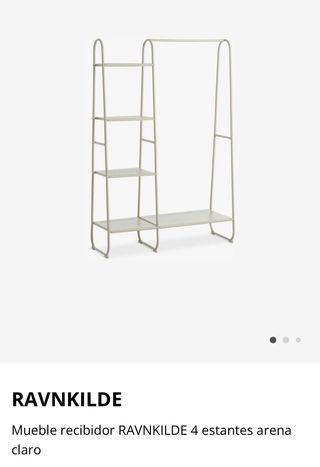 Burro perchero metal beige