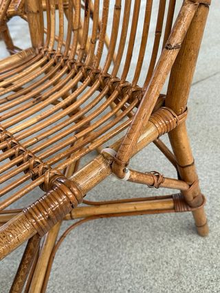 Sillas de bambú estilo (2 unidades)