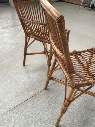 Sillas de bambú estilo (2 unidades)