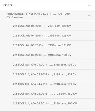 Piloto Izquierdo Ford Ranger TKE 2016-
