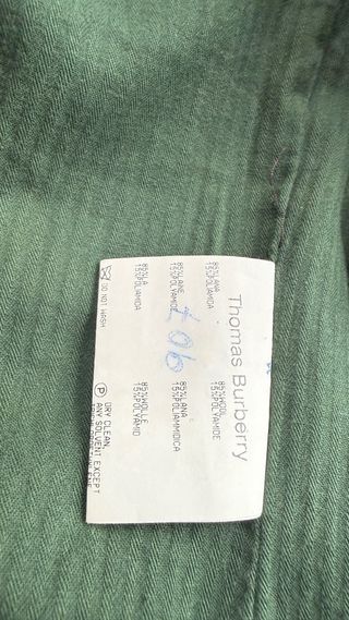 Abrigo Thomas Burberry Lana Talla M Mujer