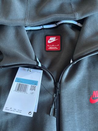 Sudadera Nike Tech Fleece Cremallera Gris Negra