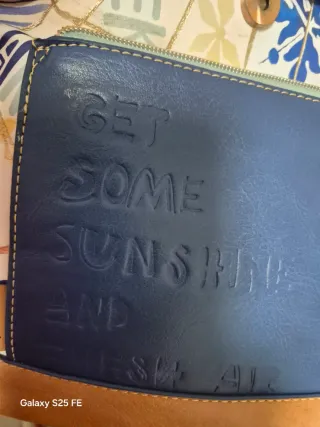 Mochila y monedero Anekke azul y multicolor