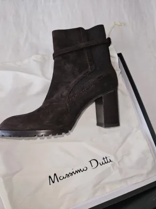 Botines Massimo Dutti Marrones Piel Talla 38