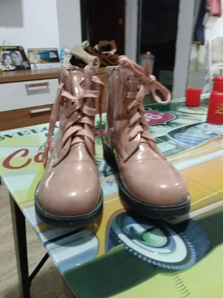 Botas rosa oscuro niña talla 36