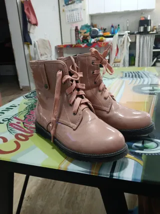 Botas rosa oscuro niña talla 36