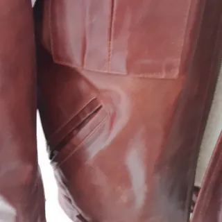 Giubbotto uomo vera pelle marrone Tg 52