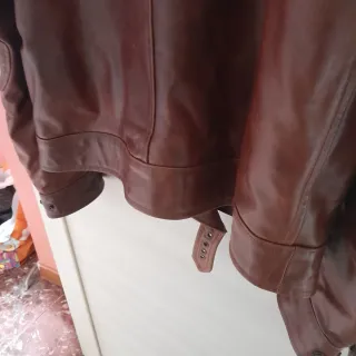 Giubbotto uomo vera pelle marrone Tg 52