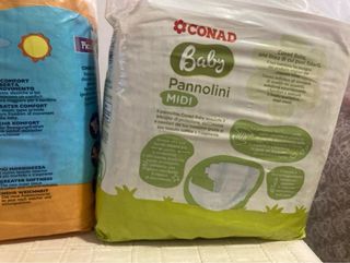 Pannolini Piccolino e Conad Baby Midi 2 confezioni