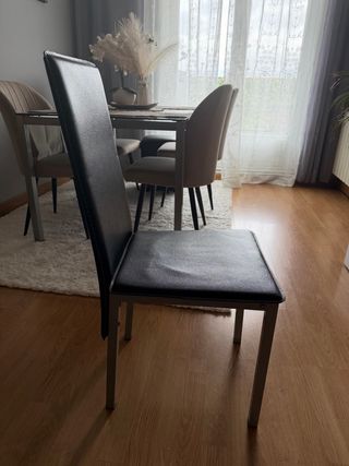 Pack 4 Sillas Comedor Negras
