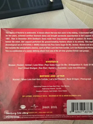 Def Leppard Hysteria at the O2 CD