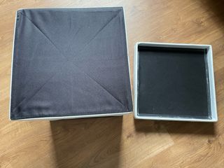 Baúl Puff Taburete Almacenaje Blanco