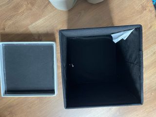 Baúl Puff Taburete Almacenaje Blanco