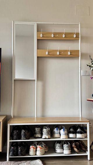 Perchero Zapatero VASAGLE con Espejo