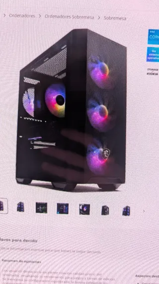 Caja Torre MSI FORGE + Fuente 650W