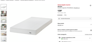 Cama individual de madera y tela