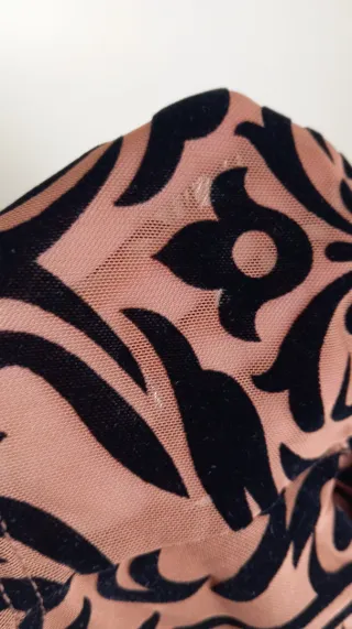 Body vintage, maillot marrón y negro.