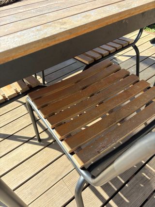 Mesa jardín Sklum con 6 sillas