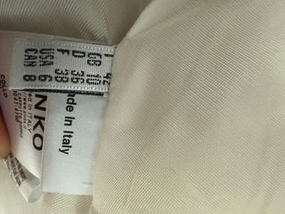 Cappotto PINKO Bianco Panna con pelliccia