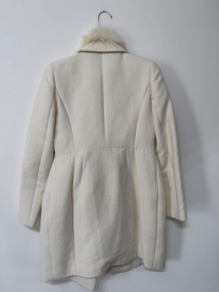 Cappotto PINKO Bianco Panna con pelliccia