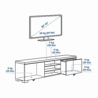 Mueble TV IKEA BESTÅ Blanco
