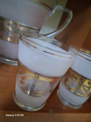 Set caraffa e bicchieri vintage